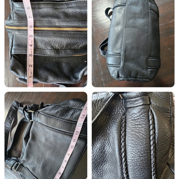 Cole Haan Black Leather Tote Handbag Purse - Picture 4 of 5